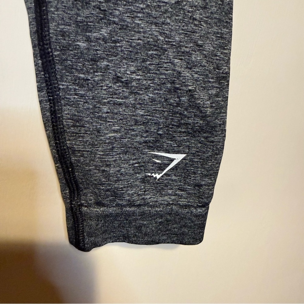 GYMSHARK Adapt Gray Black Marl Seamless Leggings XS Logo Workout - Picture 6 of 6